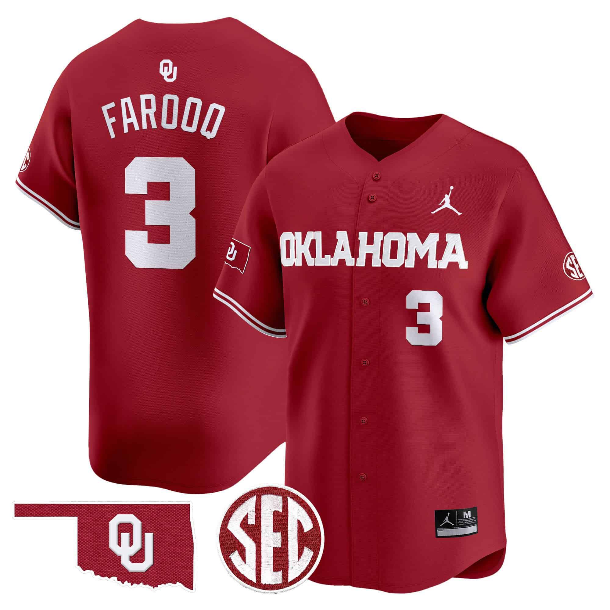 Men Oklahoma Sooners #3 Farooq Red 2024 Vapor Premier Limited NCAA Jersey->ncaa teams->NCAA Jersey